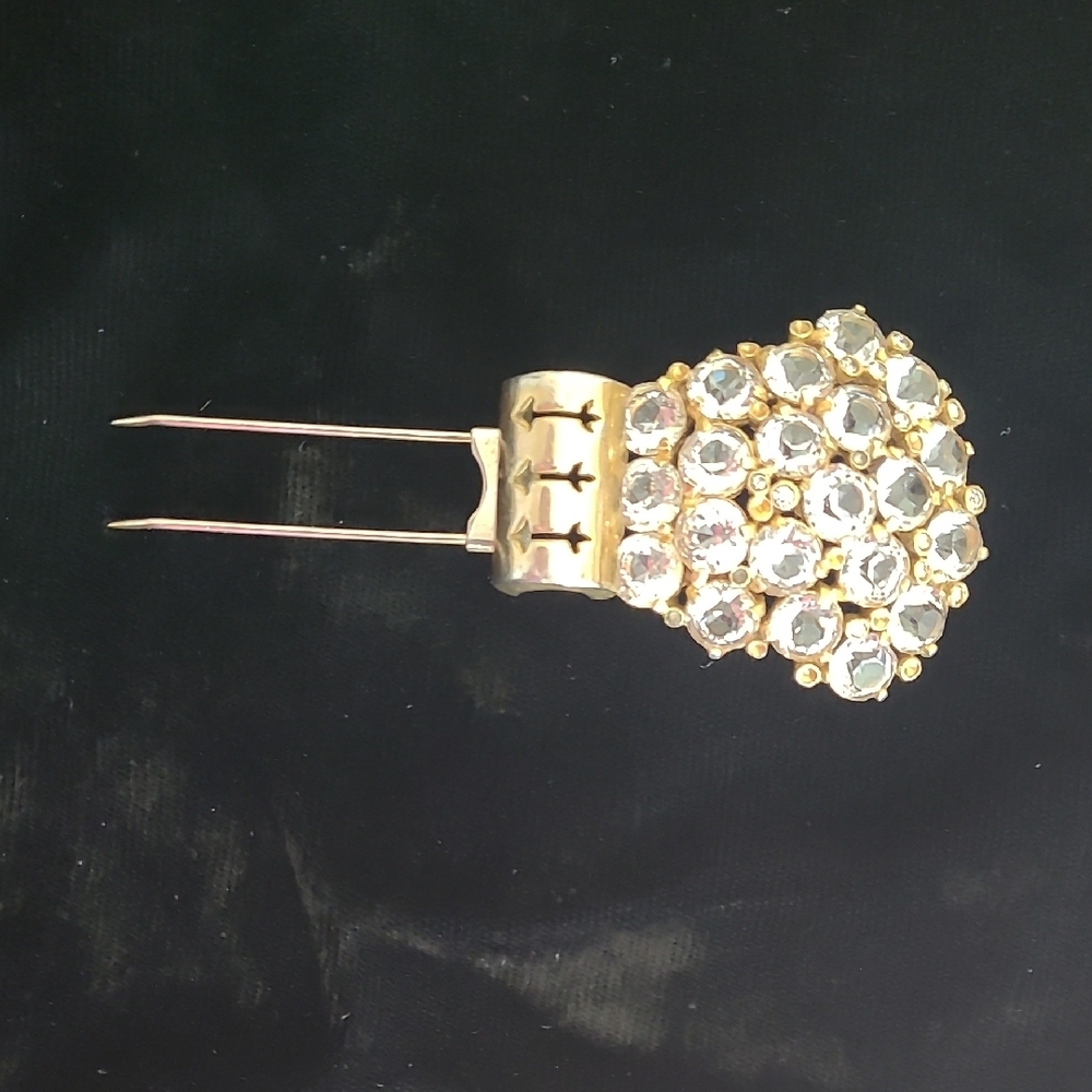 Vintage Rhinestone Dress Or Fur Clip - Picture 5 of 16